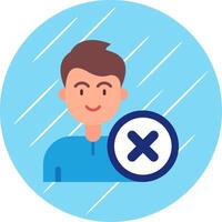 Cancel Flat Blue Circle Icon vector