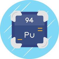 Plutonium Flat Blue Circle Icon vector