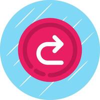 Forward Flat Blue Circle Icon vector