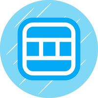 Layout Flat Blue Circle Icon vector