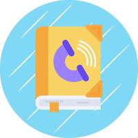 Contact Flat Blue Circle Icon vector