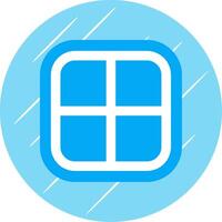 Layout Flat Blue Circle Icon vector
