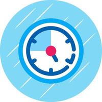 Time Flat Blue Circle Icon vector