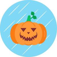 Pumpkin Flat Blue Circle Icon vector