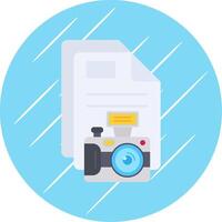 Picture Flat Blue Circle Icon vector