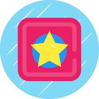 Star Flat Blue Circle Icon vector