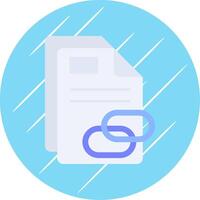 Link Flat Blue Circle Icon vector