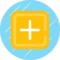 Add Flat Blue Circle Icon vector