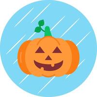 Pumpkin Flat Blue Circle Icon vector