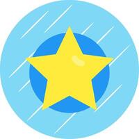 estrella plano azul circulo icono vector