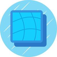 Warp Flat Blue Circle Icon vector