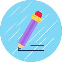 Pencil Flat Blue Circle Icon vector