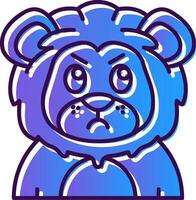 Angry Gradient Filled Icon vector