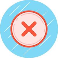 cancelar plano azul circulo icono vector