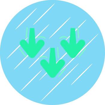 Decrease Flat Blue Circle Icon vector