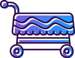 Cart Gradient Filled Icon vector