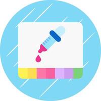 Dropper Flat Blue Circle Icon vector