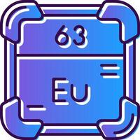 europio degradado lleno icono vector