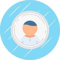 Profile Flat Blue Circle Icon vector