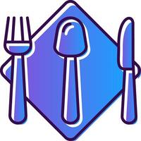 Cutlery Gradient Filled Icon vector