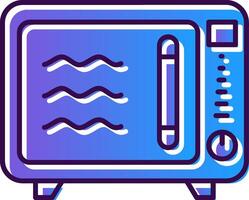 Oven Gradient Filled Icon vector