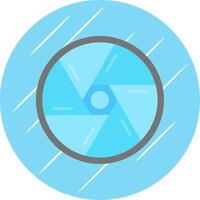 Shutter Flat Blue Circle Icon vector