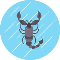 Scorpion Flat Blue Circle Icon vector