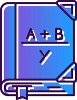 Algebra Gradient Filled Icon vector