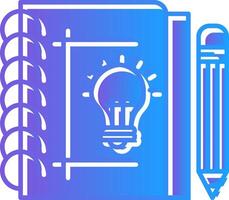 Sketchbook Gradient Filled Icon vector