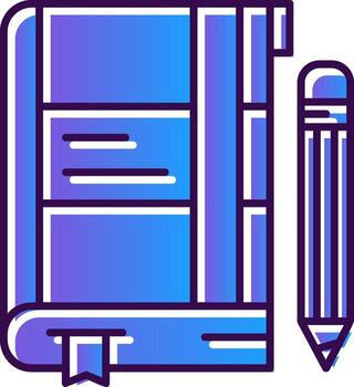 Note Gradient Filled Icon vector