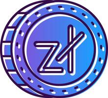 Zloty Gradient Filled Icon vector