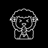 Vomit Line Inverted Icon vector