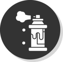 Spray Glyph Grey Circle Icon vector