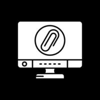 Clip Glyph Inverted Icon vector