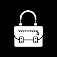 Handbag Glyph Inverted Icon vector