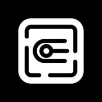 Endpoint Glyph Inverted Icon vector