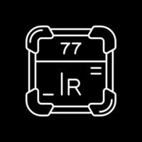 Iridium Line Inverted Icon vector