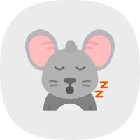 Sleep Flat Curve Icon vector