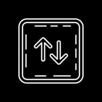 Swap Line Inverted Icon vector