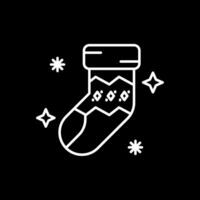 Sock Line Inverted Icon vector