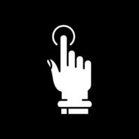Tap Glyph Inverted Icon vector