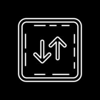 Swap Line Inverted Icon vector
