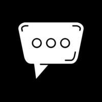 Message Glyph Inverted Icon vector