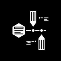 Timeline Glyph Inverted Icon vector