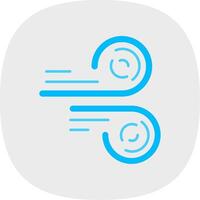 Wind Flat Curve Icon vector