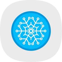 Winter Flat Curve Icon vector