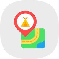 Caming Flat Curve Icon vector