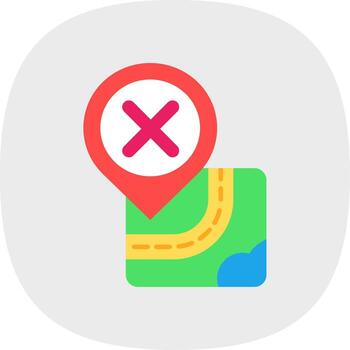 Cancel Flat Curve Icon vector