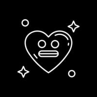 Shocked Line Inverted Icon vector