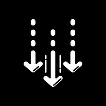 Decrease Glyph Inverted Icon vector